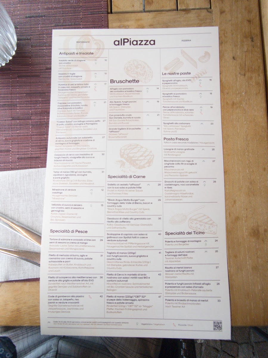 Menu Ristorante Pizzeria Al Piazza-1